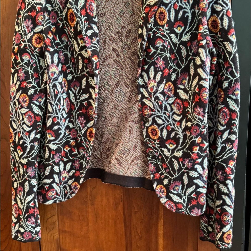 Peruvian Connection Multicolor Floral Blazer